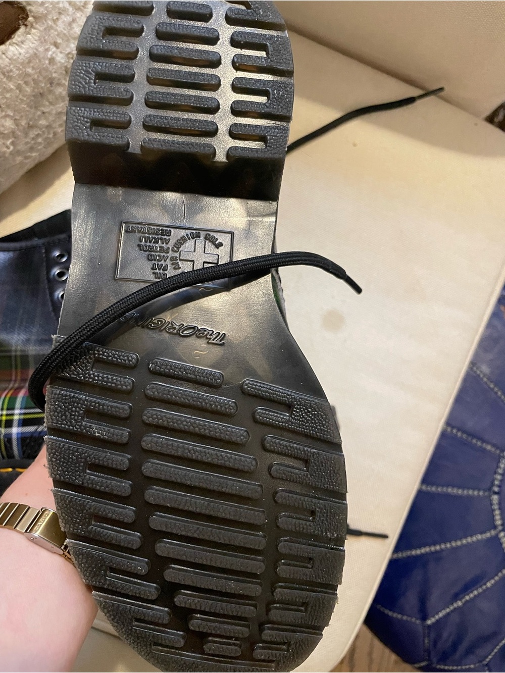 Dr. Martens Tartan Combat Boots - Picture 2 of 4